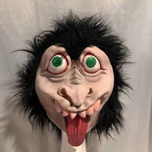 Vintage Black and White Monster Latex Adult Halloween MaskMask